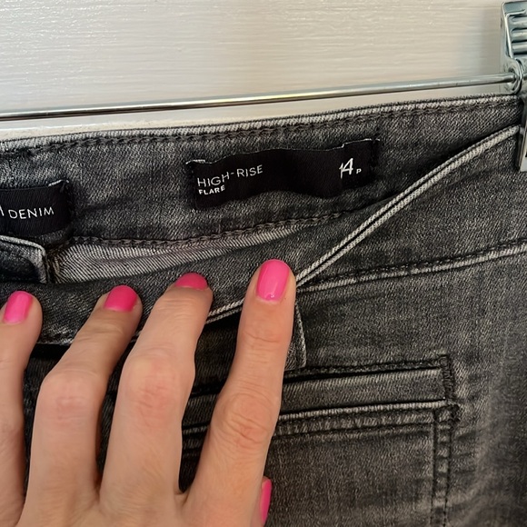 J. Jill High Rise Flare Gray Jeans - Picture 6 of 8